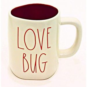 Rae Dunn LOVE BUG Mug, White w/Red Inside VHTF